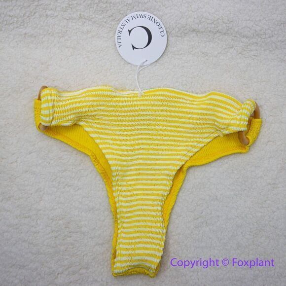 NEW‎ Cleonie X Free People ripple brief striped bikini bottom, one size - Picture 7 of 16
